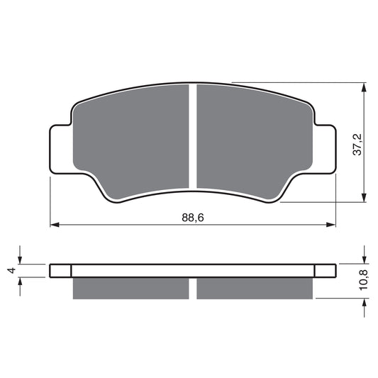 GOLDfren Brake Pads - K5 Off-Road Racing (PBPR583)
