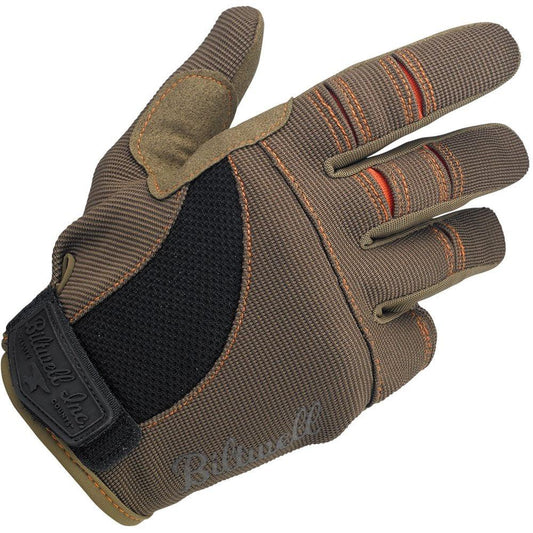 BILTWELL MOTO GLOVES - BROWN/ORANGE MONZA IMPORTS sold by Cully's Yamaha