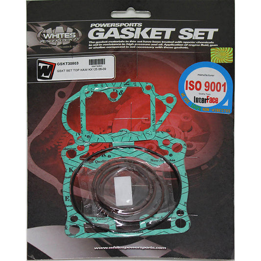 Whites Gasket Set - Top Kawasaki KX125 \'06-\'09