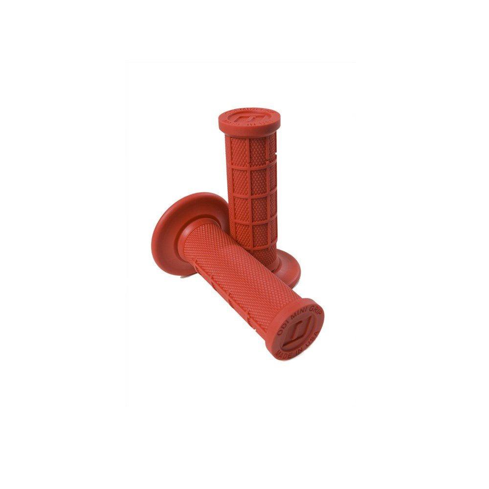 ODI MX HALF WAFFLE MINI MX GRIPS - RED LUSTY INDUSTRIES sold by Cully's Yamaha