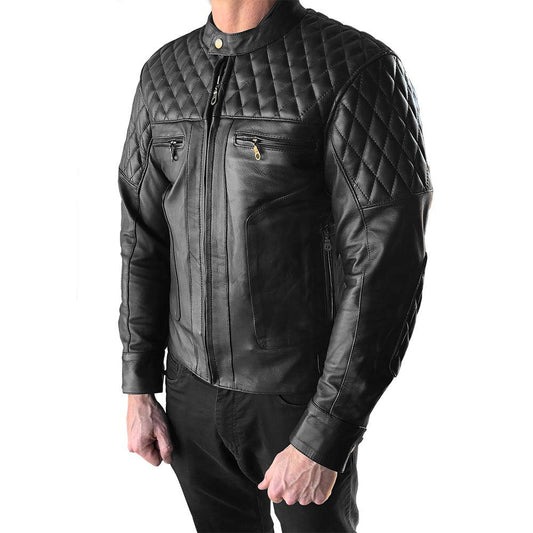 TENTENTHS DUKE LEATHER JACKET - BLACK PAKISTAN LEATHER sold by Cully's Yamaha