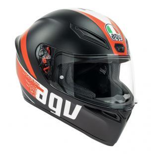 AGV K1 GRIP HELMET - MATT BLACK/RED G P WHOLESALE sold by Cully's Yamaha