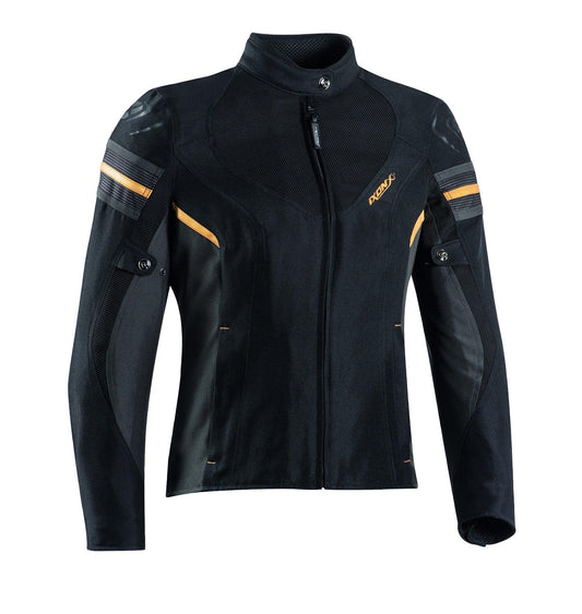 IXON ILANA EVO LADY JACKET - BLACK/ANTHRACITE/GOLD CASSONS PTY LTD sold by Cully's Yamaha