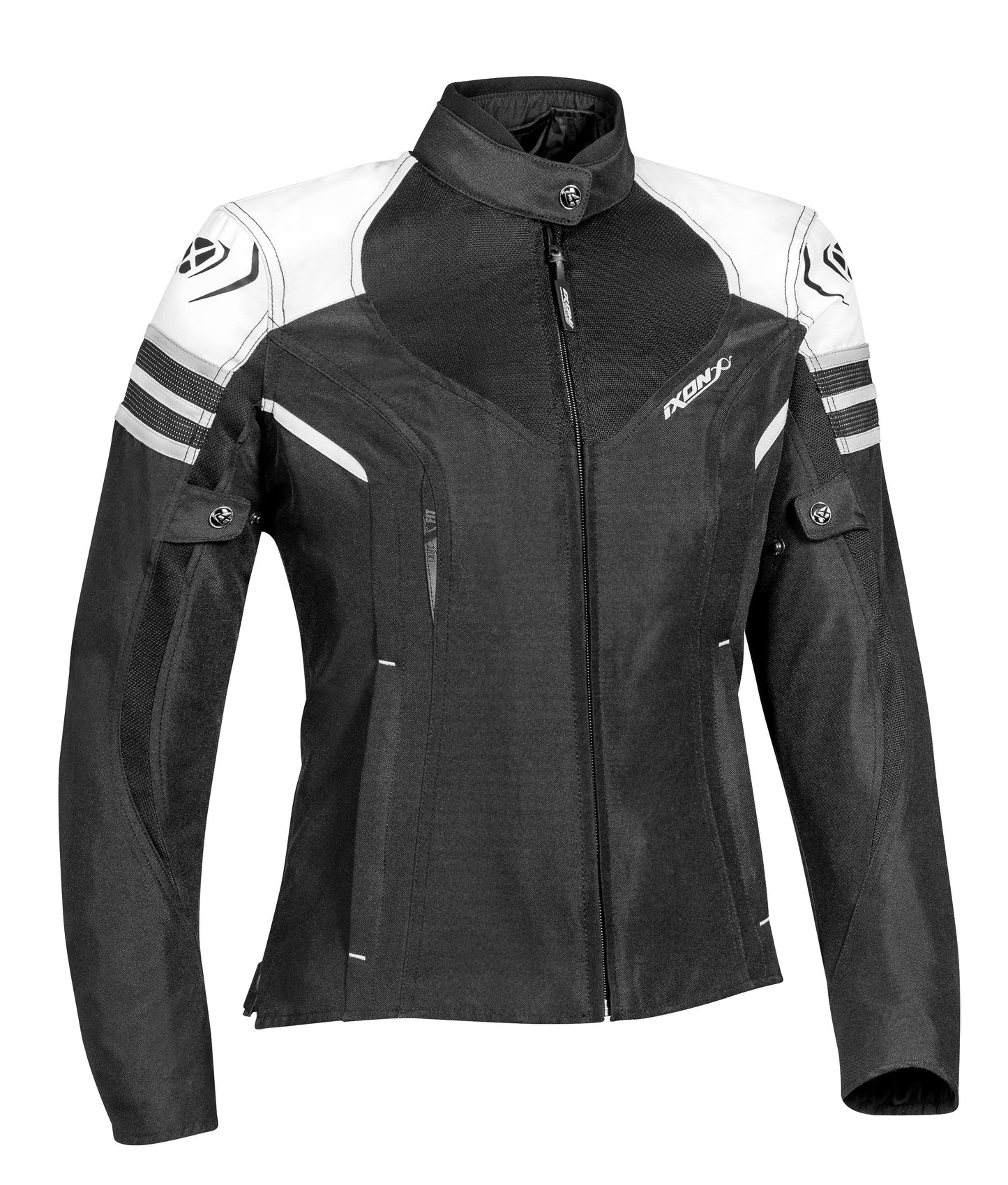 IXON ILANA LADY JACKET - BLACK/WHITE CASSONS PTY LTD sold by Cully's Yamaha
