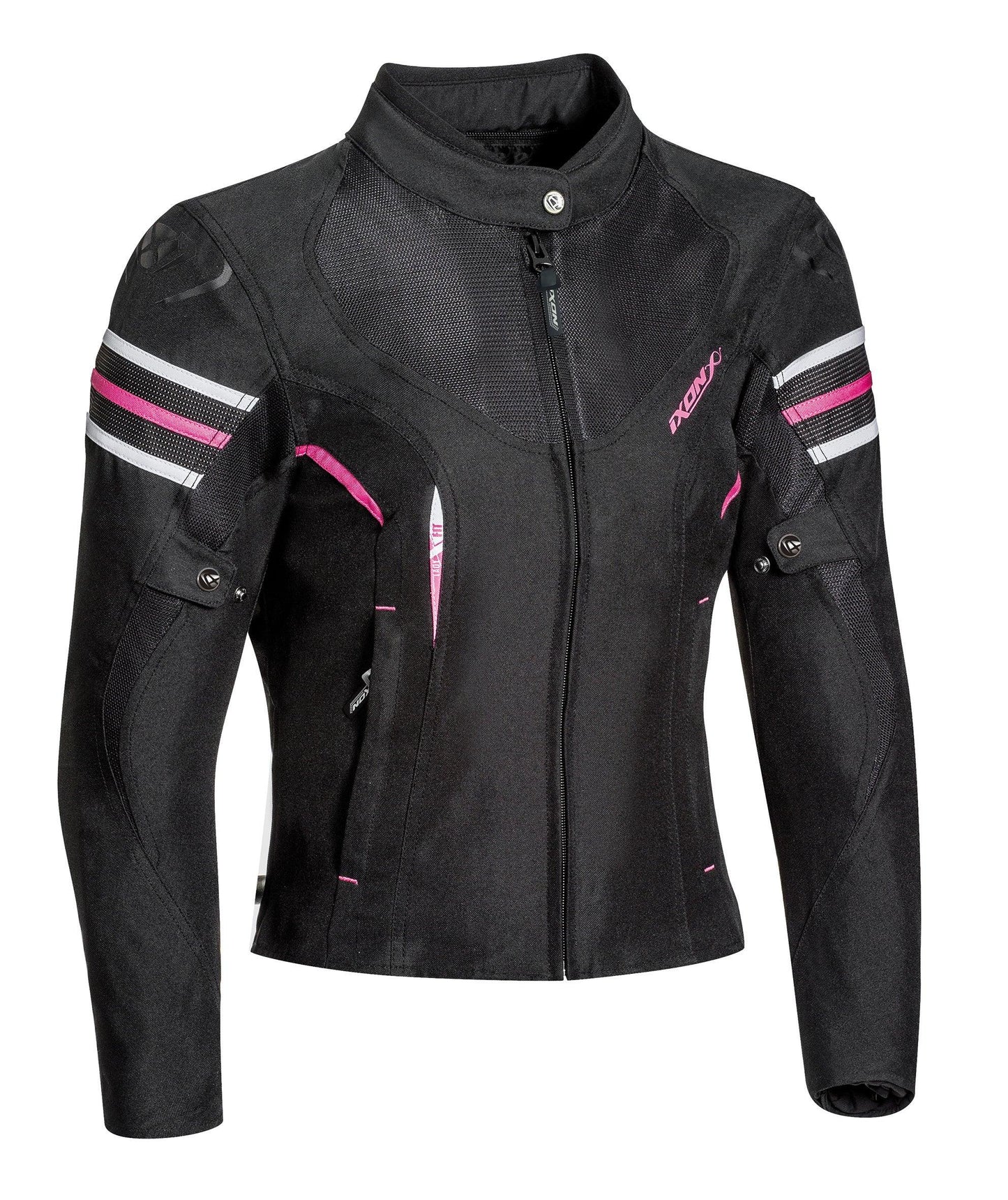IXON ILANA LADY JACKET - BLACK/WHITE/FUCHSIA CASSONS PTY LTD sold by Cully's Yamaha
