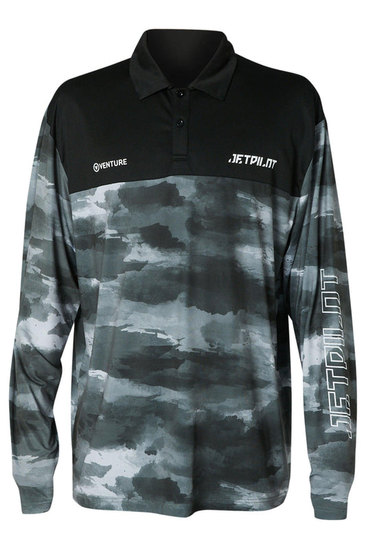 JET PILOT VENTURE MENS LS FISHING POLO - GREEN/CAMO Jet Pilot sold by Cully's Yamaha