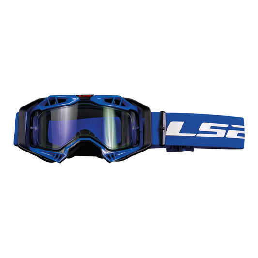 LS2 Aura Google - Blue with Clear Lens