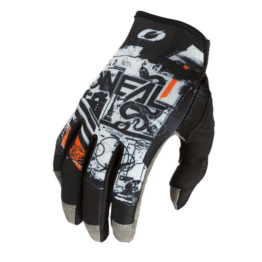 ONEAL MAYHEM SCARZ 2022 GLOVES - BLACK/GREY/ORANGE CASSONS PTY LTD sold by Cully's Yamaha