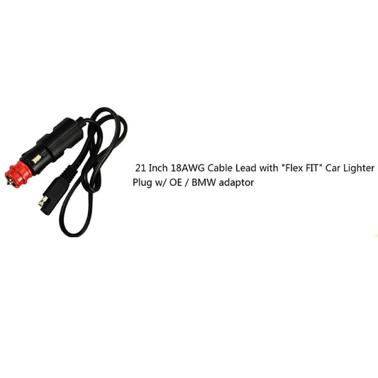 Motobatt Charger Lead 53cm Car Lighter & BMW Adaptor