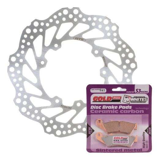 BRAKE DISC & PAD FRONT KIT - HON CRF250R 04-14 - WAVE