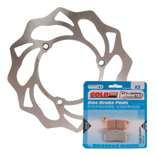 BRAKE DISC & PAD FRONT KIT - KTM 85 SX 03 - WAVE