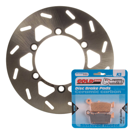 BRAKE DISC & PAD REAR KIT - KAW KLX300R 97-08