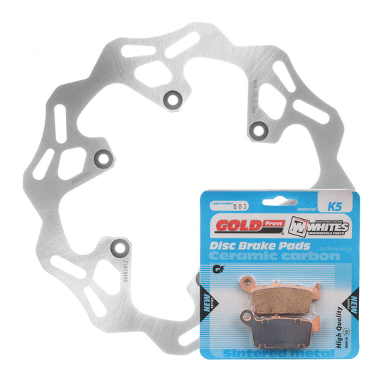 BRAKE DISC & PAD REAR KIT - YAM WR250F 02 - WAVE