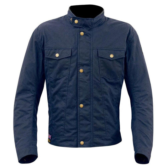 MERLIN ANSON WAX COTTON JACKET - BLUE G P WHOLESALE sold by Cully's Yamaha