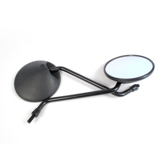Whites Mirror Black Round Bent Stem 8mm (Pair)