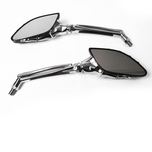 Whites Mirror Universal Skeleton Hand Chrome/Black 10mm (Pair)