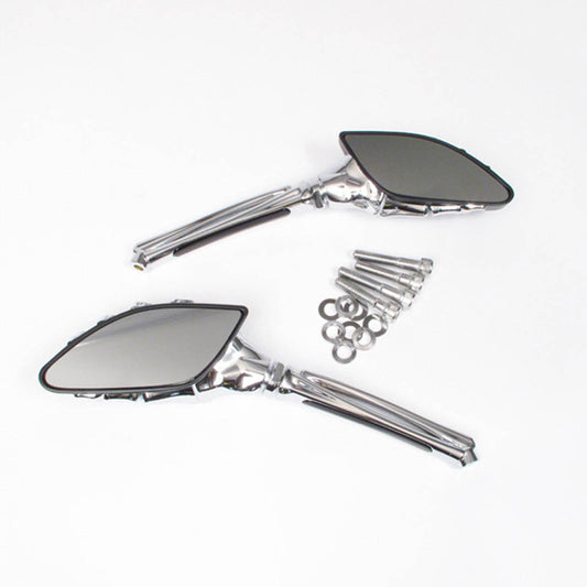 Whites Mirror Universal Skeleton Hand Chrome/Black HD (Pair)