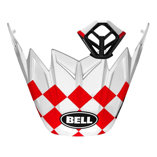 BELL MOTO-9 FASTHOUSE CHECKERS ACCESSORY KIT - MATT WHITE/RED CASSONS PTY LTD sold by Cully's Yamaha