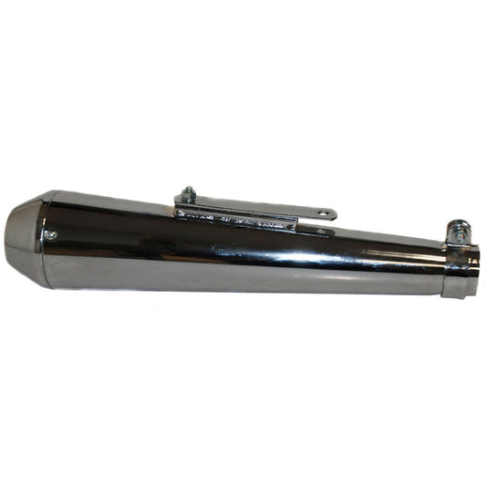 Whites Muffler Shorty Megaphone Reverse Cone - Chrome