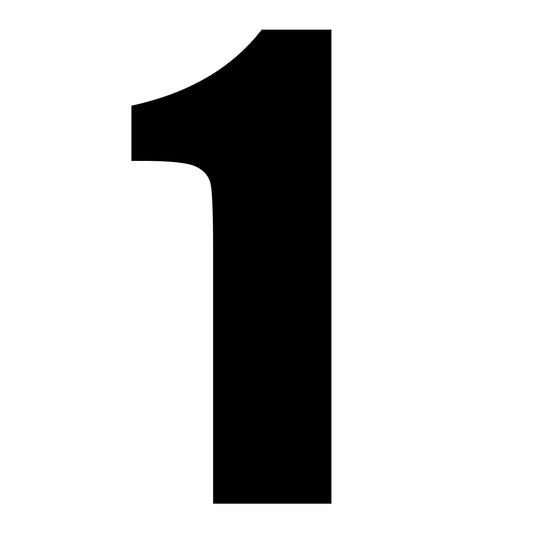 Whites Race Number - Black #1 (10 Pack)