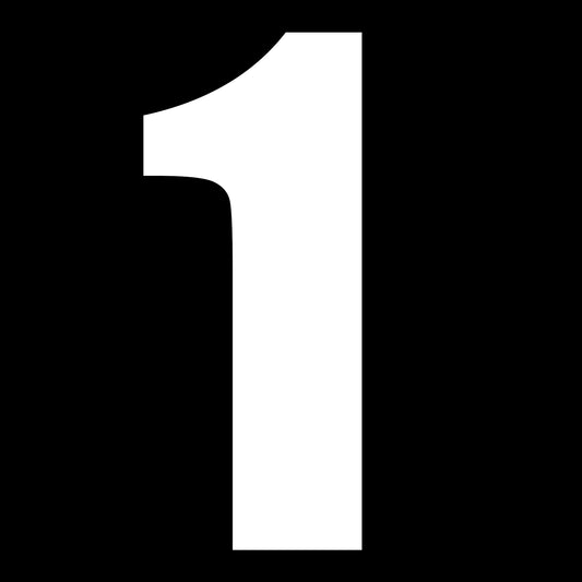 Whites Race Number - White #1 (10 Pack)