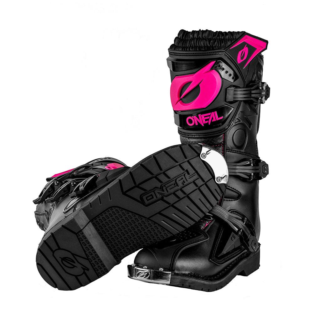 ONEAL RIDER PRO KIDS 2021 BOOTS - BLACK/PINK CASSONS PTY LTD sold by Cully's Yamaha