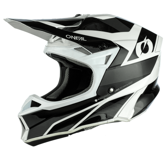 ONEAL 2023 10 SERIES COMPACT HELMET - BLACK/WHITE CASSONS PTY LTD sold by Cully's Yamaha