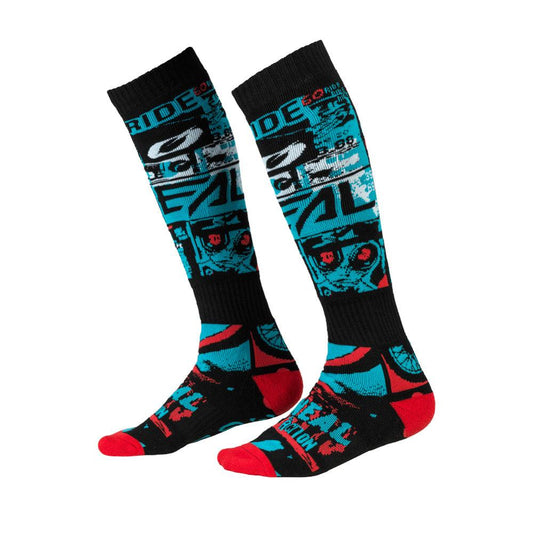 ONEAL PRO MX RIDE 2022 SOCKS - BLACK/BLUE CASSONS PTY LTD sold by Cully's Yamaha