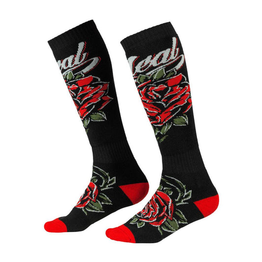 ONEAL PRO MX ROSES 2022 SOCKS - BLACK/RED CASSONS PTY LTD sold by Cully's Yamaha