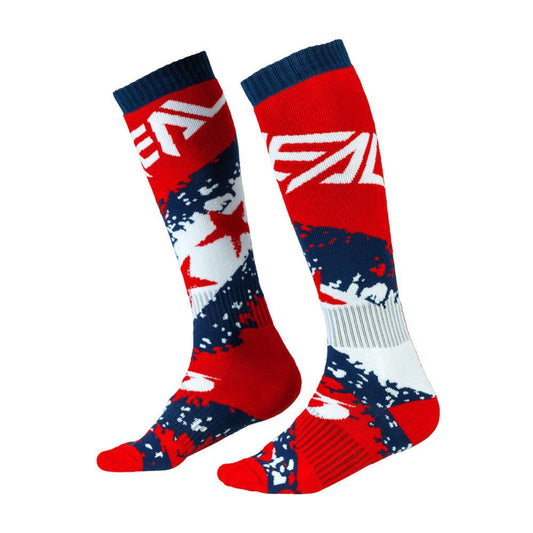ONEAL PRO MX STARS 2022 SOCKS - RED/BLUE CASSONS PTY LTD sold by Cully's Yamaha