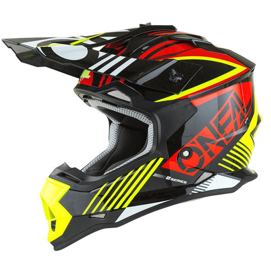 ONEAL 2 SRS RUSH 2022 YOUTH HELMET - RED/NEON YELLOW CASSONS PTY LTD sold by Cully's Yamaha