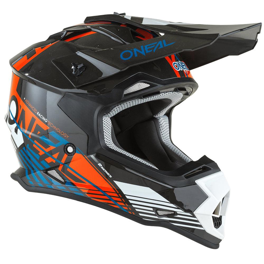 ONEAL 2 SRS RUSH 2022 YOUTH HELMET - ORANGE/BLUE CASSONS PTY LTD sold by Cully's Yamaha