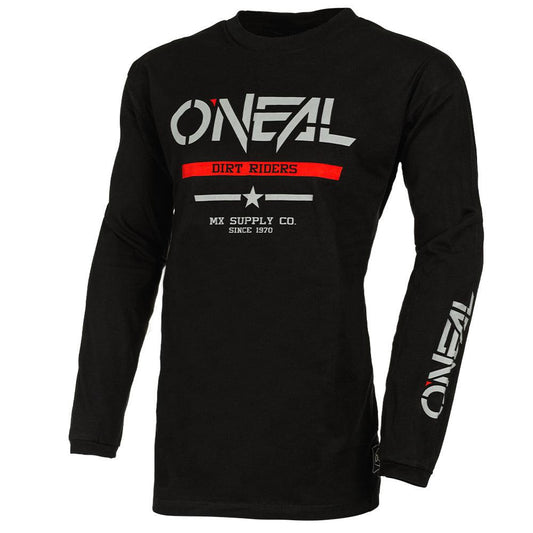 ONEAL ELEMENT SQUADRON COTTON JERSEY - BLACK/GREY CASSONS PTY LTD sold by Cully's Yamaha