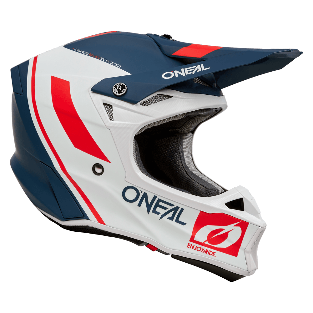 ONEAL 2023 10 SERIES FLOW HELMET - BLUE/WHITE/RED CASSONS PTY LTD sold by Cully's Yamaha