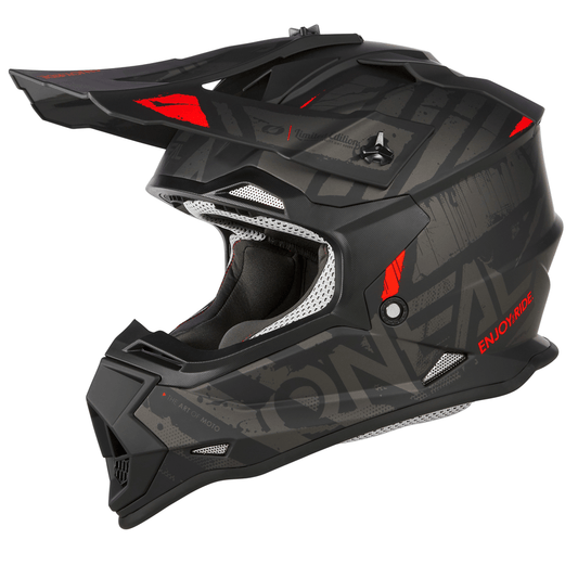 ONEAL 2023 2 SERIES GLITCH HELMET - BLACK/GREY CASSONS PTY LTD sold by Cully's Yamaha