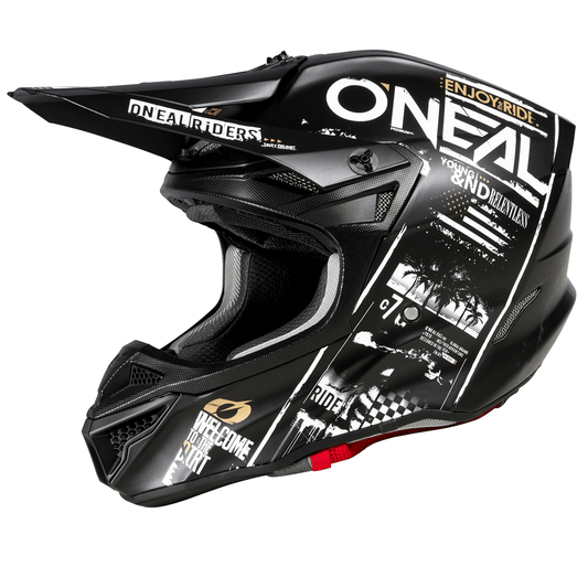 ONEAL 2023 5 SERIES ATTACK HELMET - BLACK/WHITE CASSONS PTY LTD sold by Cully's Yamaha