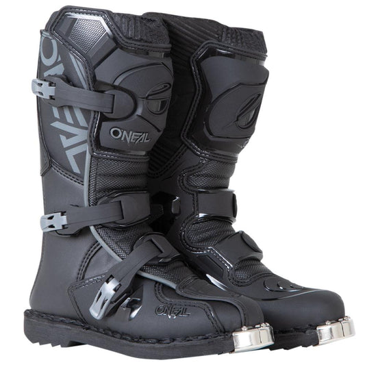 ONEAL ELEMENT YOUTH BOOTS - BLACK CASSONS PTY LTD sold by Cully's Yamaha