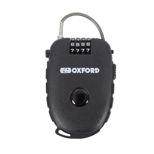 OXFORD RETRACTABLE COMBINATION CABLE LOCK 75CM BLACK