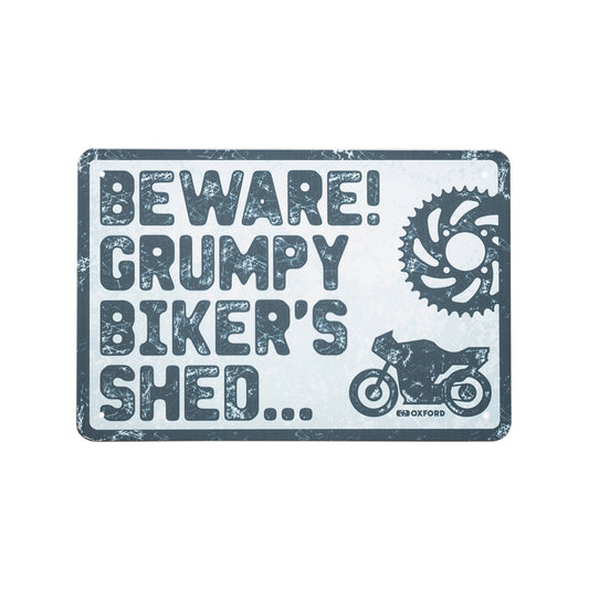 Oxford Garage Metal Sign: \"Beware\"