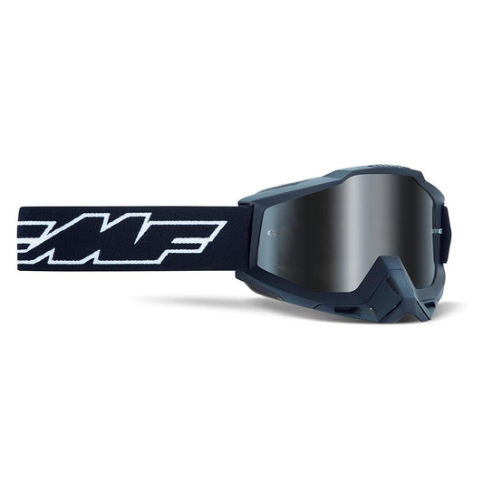 FMF POWERBOMB GOGGLE - ROCKET BLACK (MIRROR SILVER) MCLEOD ACCESSORIES (P) sold by Cully's Yamaha