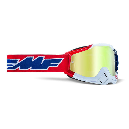 FMF POWERBOMB GOGGLE - US OF A (MIRROR TRUE GOLD) MCLEOD ACCESSORIES (P) sold by Cully's Yamaha