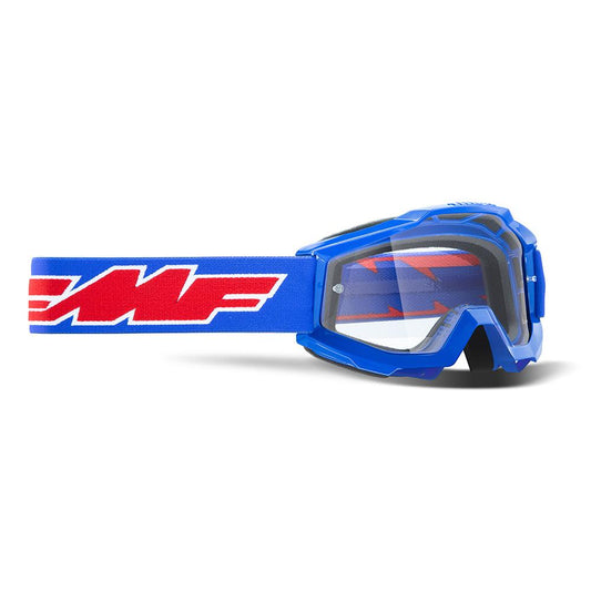 FMF POWERBOMB YOUTH GOGGLE - ROCKET BLUE (CLEAR) MCLEOD ACCESSORIES (P) sold by Cully's Yamaha