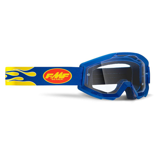 FMF POWERCORE GOGGLE - FLAME NAVY (CLEAR) MCLEOD ACCESSORIES (P) sold by Cully's Yamaha