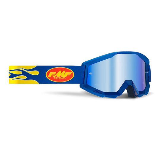 FMF POWERCORE GOGGLE - FLAME NAVY (MIRROR BLUE) MCLEOD ACCESSORIES (P) sold by Cully's Yamaha