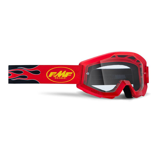 FMF POWERCORE YOUTH GOGGLE - FLAME RED (CLEAR) MCLEOD ACCESSORIES (P) sold by Cully's Yamaha