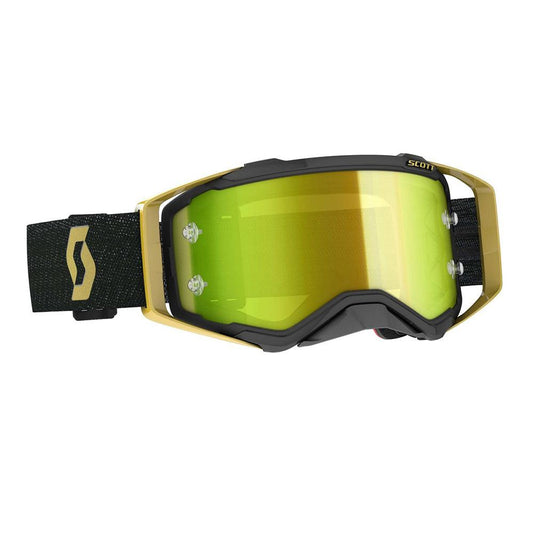 SCOTT 2021 PROSPECT GOGGLE - BLACK/GOLD (YELLOW CHROME) FICEDA ACCESSORIES sold by Cully's Yamaha