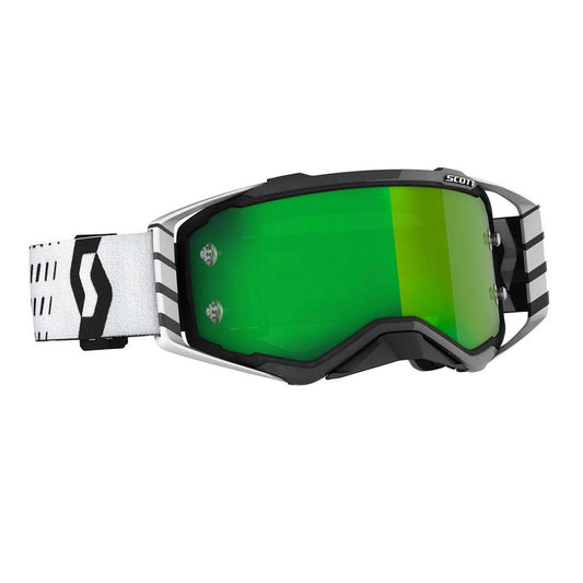 SCOTT 2021 PROSPECT GOGGLE - BLACK/WHITE (GREEN CHROME) FICEDA ACCESSORIES sold by Cully's Yamaha