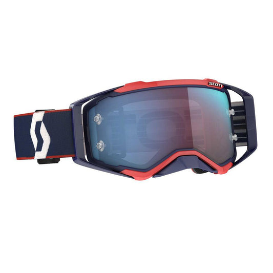 SCOTT 2021 PROSPECT GOGGLE - RETRO BLUE/RED (BLUE CHROME) FICEDA ACCESSORIES sold by Cully's Yamaha