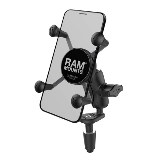 Ram X-Grip Phone Holder with Motorcycle Fork Stem Base