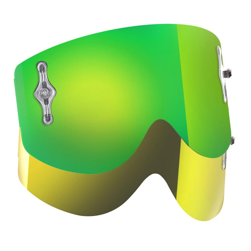 SCOTT RECOIL XI/80'S SNG WORKS REPLACEMENT LENS - GREEN/YELLOW CHROME FICEDA ACCESSORIES sold by Cully's Yamaha